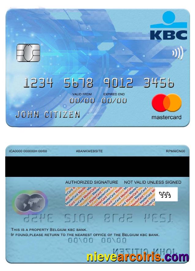 Belgium KBC bank mastercard